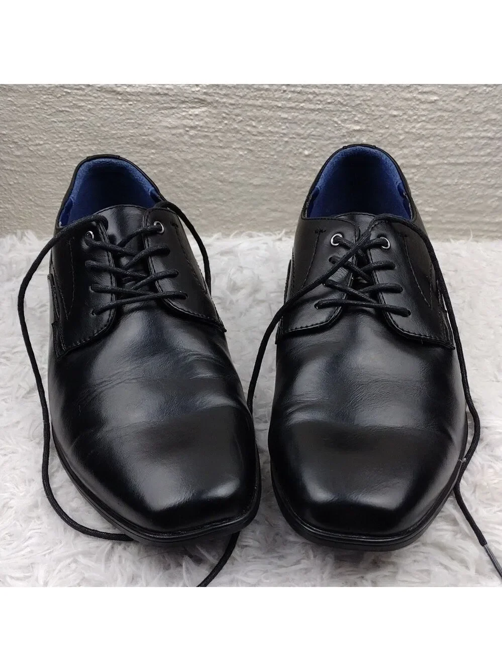 Madden M-Clevrr Black Synthetic Upper Almond Toe Lace Up Men's Dress Shoe